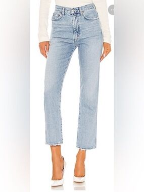 Agolde Riley High rise straight crop, color: clear skies, size 25